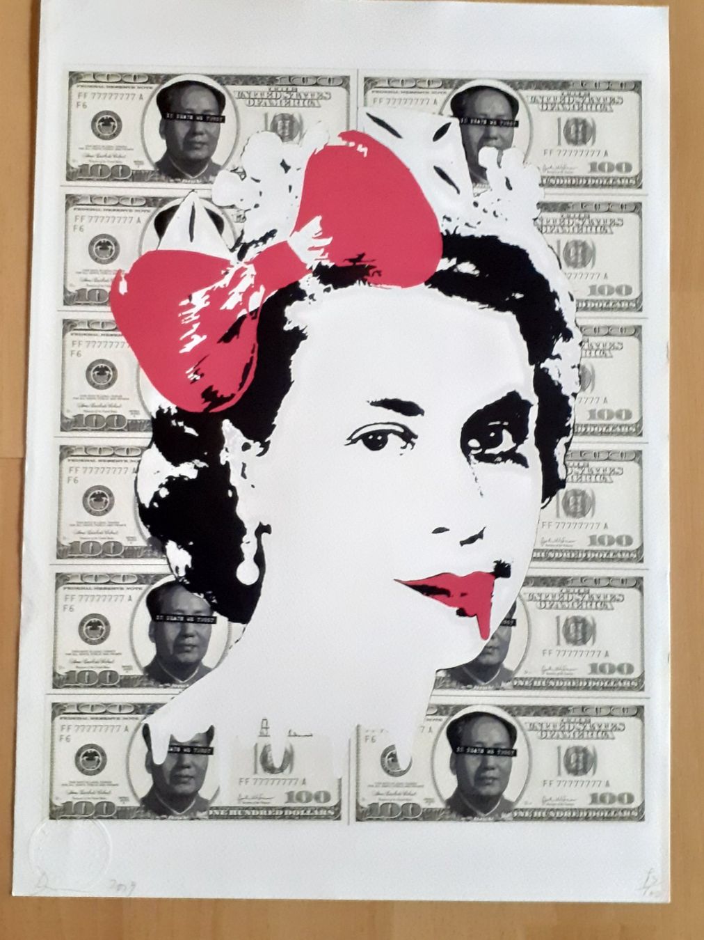 Grafiken & Lithographien: Death NYC 'Queen Note Red Bow' Graffiti /handsigniert numm – Gebraucht aus Basel von ideashop 4