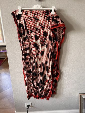 Schal Marc Cain, schwarz rot weiss