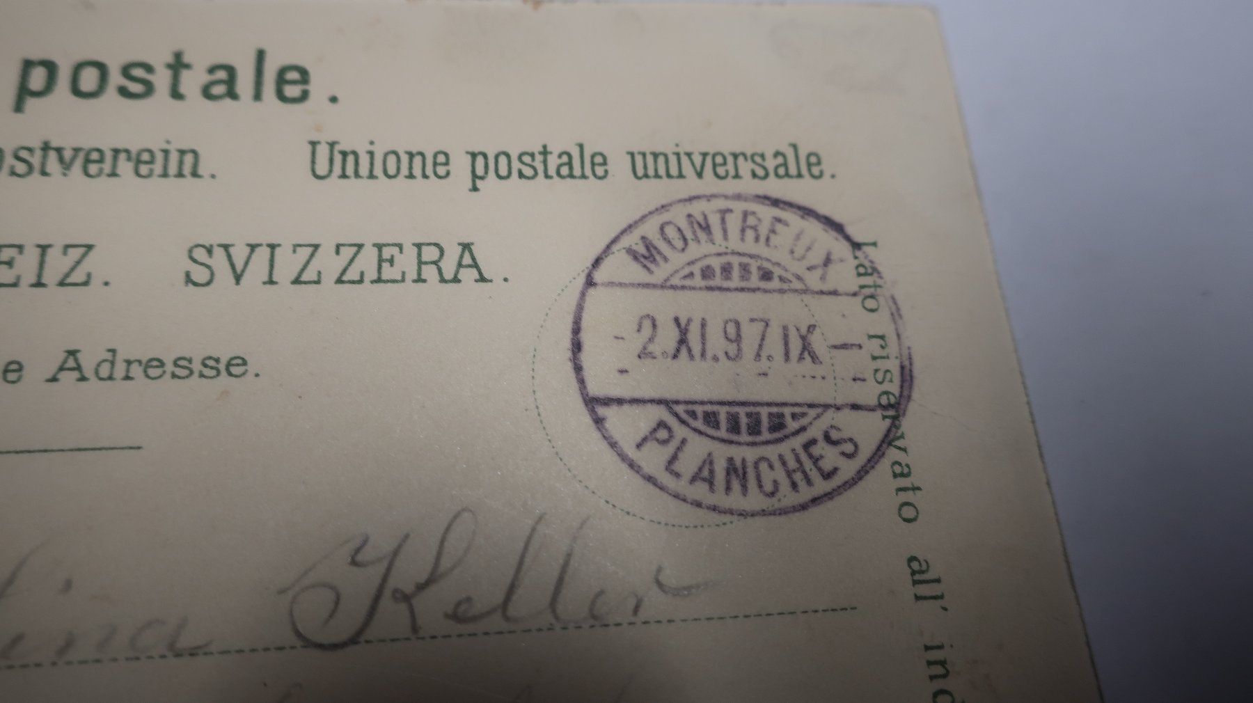 Cartoline postali: Souvenir de Montreux.  1897 – Usato da Cormoret venduto da Pascalll2001 4