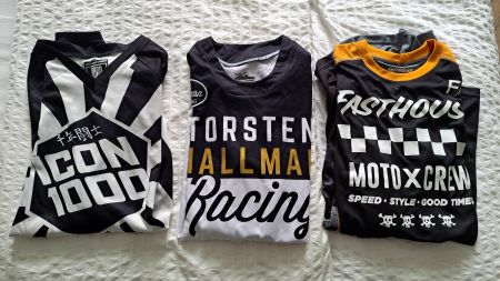 3er Set Motocross/MX Trikots - Hallman, Fasthouse, Icon