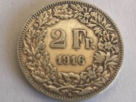 2 francs en argent 1916