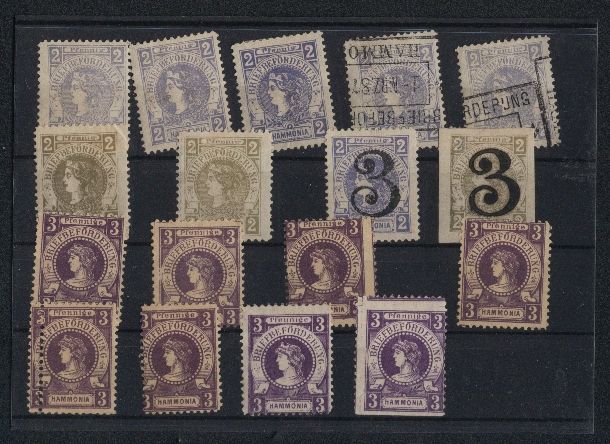 Cartoline postali: Briefmarken Hamburg, Marken der Private  – Usato da Berlin venduto da bartko-reher