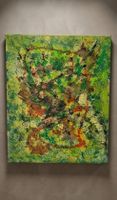 Gemälde Grün/Braun handmade 40×50