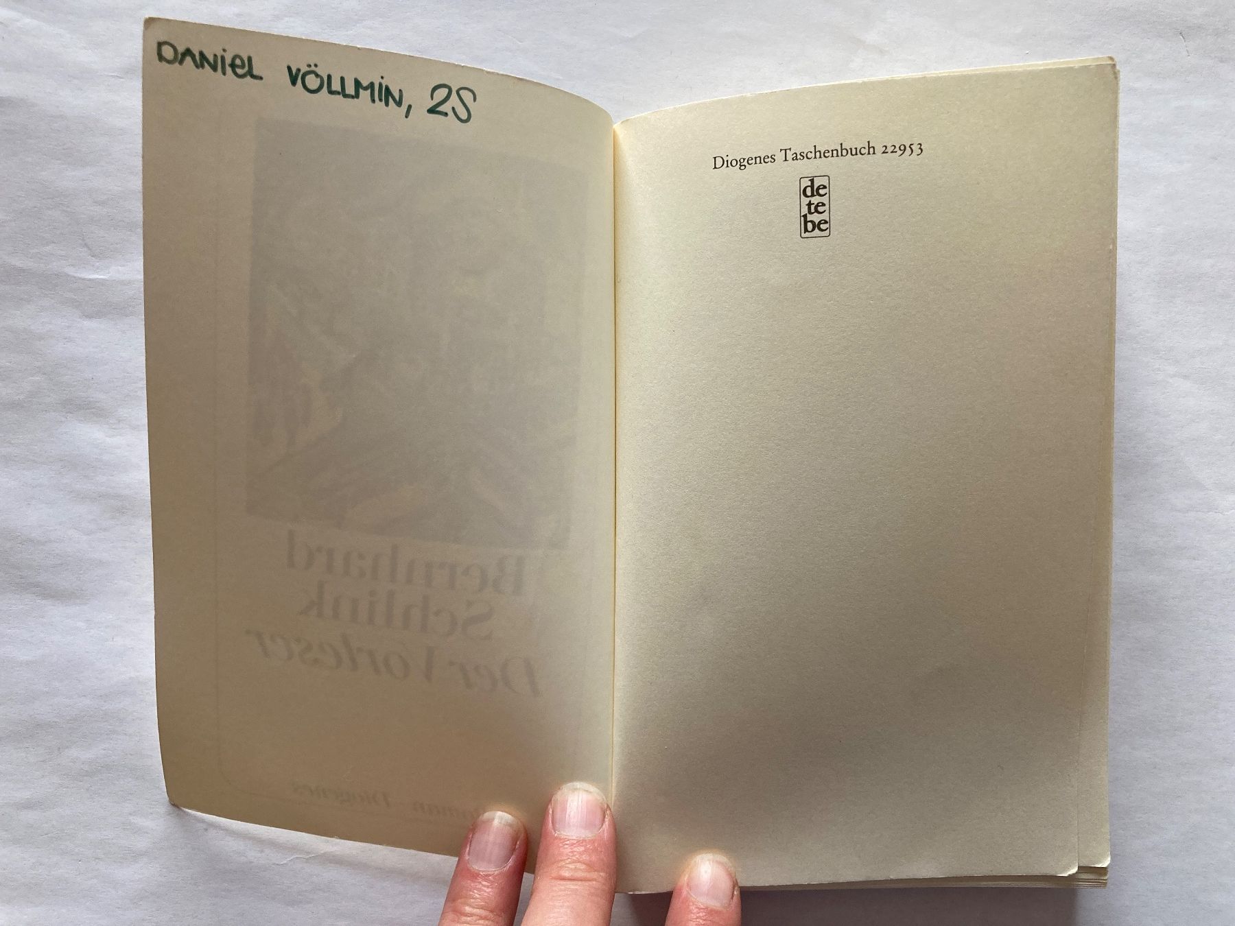 Libri: Buch: Der Vorleser (von Bernhard Schlink) – Usato da Bubendorf venduto da Alpenheidi 2