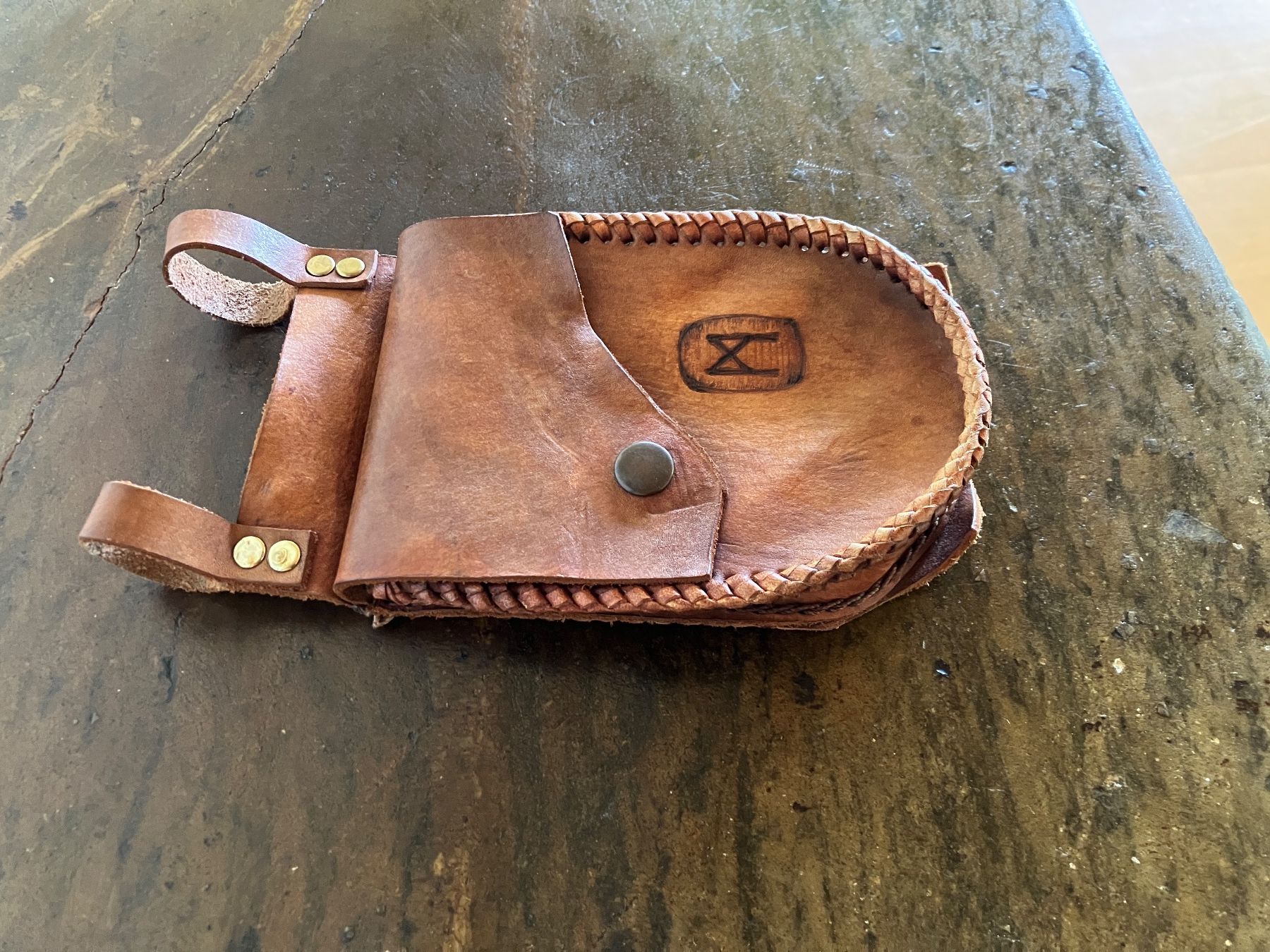 Borse: Ledertasche Handmade Unikat mit Gurtbändel – Usato da Chur venduto da southface 2