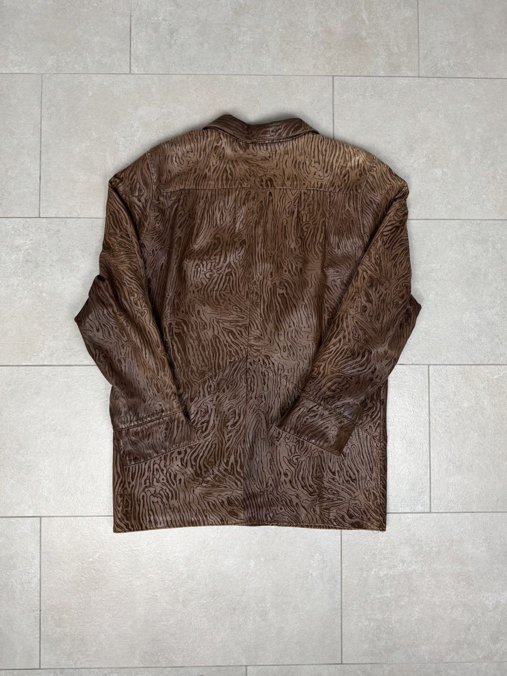 Giacche: Animal Textured Brown Leather Jacket – Usato da Biel/Bienne venduto da sami0788480082 2