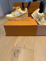 Sneaker Louis Vuitton Trainer gelb weiss Grösse 43 neu