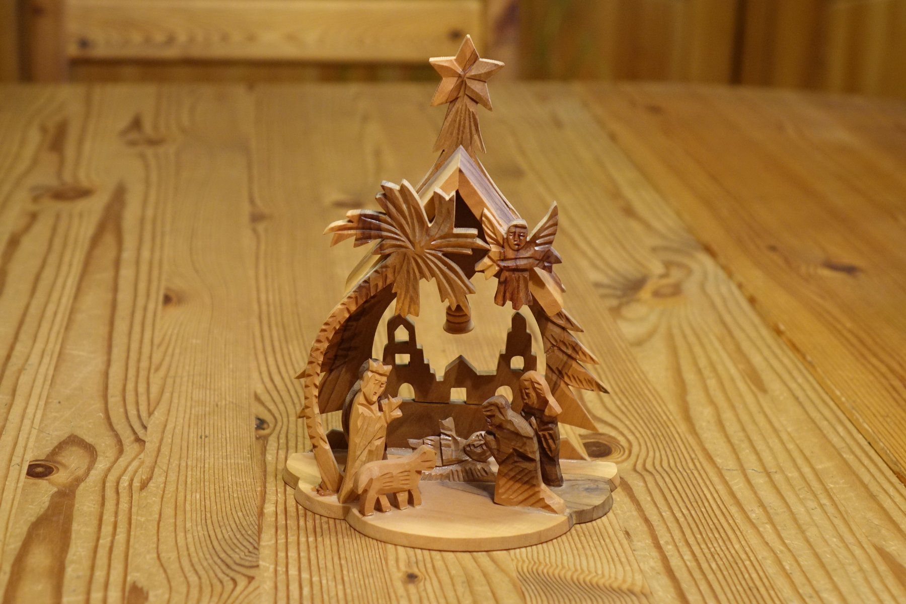 Tutte le decorazioni: Original Olivenholz Weihnachtskrippe, Handarbeit Bethlehem – Usato da Seuzach venduto da tiptop55 1