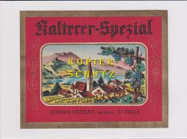 Etikette - Kalterer-Spezial /bd