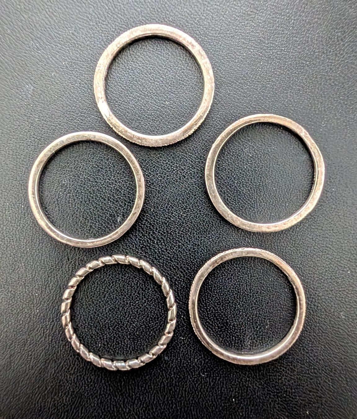 Anelli: 5er Ring Set 925 Silber – Usato da Münsingen venduto da Rehtre 1