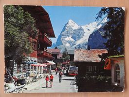 Mürren, dorfstrassee et Eiger 1981.