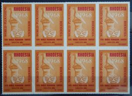 Rhodesien 8 Block World Ploughing **