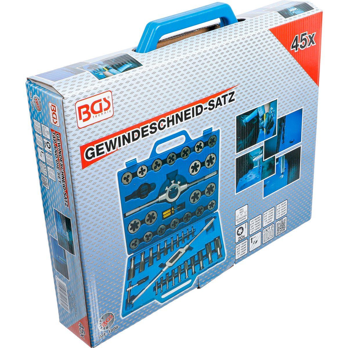 Alle Werkzeuge: Gewindeschneid-Satz 45-tlg UNC+UNF – Neu und originalverpackt aus Bottighofen von zaap 7