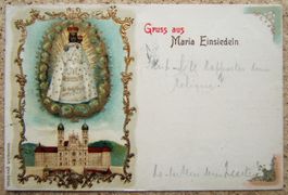 AK GRUSS AUS MARIA EINSIEDELN - GOLDPRÄGUNG - 1910