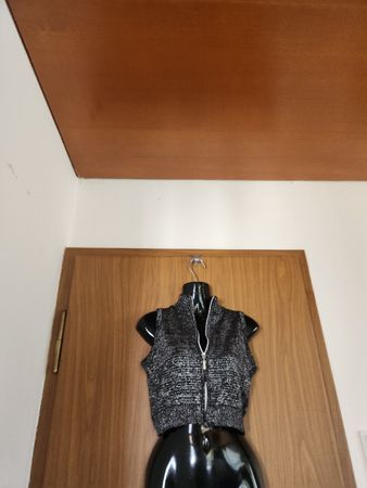 Gilet AQUI BEIRUT noir et argenté fermeture zip taille M