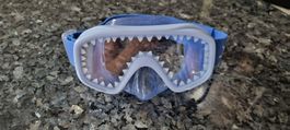 Kinder-Schwimmbrille Hai-Design blau verstellbarer Gurt