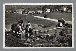 1942, LOËCHE-LES-BAINS, BAIN DE PIEDS