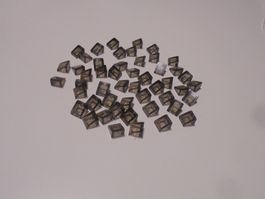 LEGO - 50 - TRANSPARENTE - GRAUE - SCHRÄG - STEINE - 1 X 1