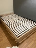 Bed frame wood with slatted base 135x200cm good condition