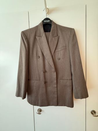 80-iger Vintage Massanzug in 1A Stoffqualität Braun-Grau