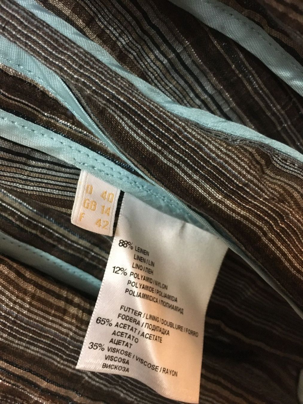 Giacche: BIBA Blazer, Gr.40, gestreift, Leinen – Usato da Arni AG venduto da Mimo007 5