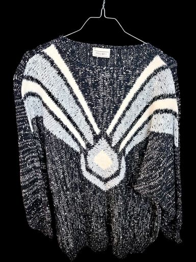 Maglioni & Felpe: Maroni Schwarz-Weißer Pullover mit geometrischem Muster – Usato da Zug venduto da vinokilo 1