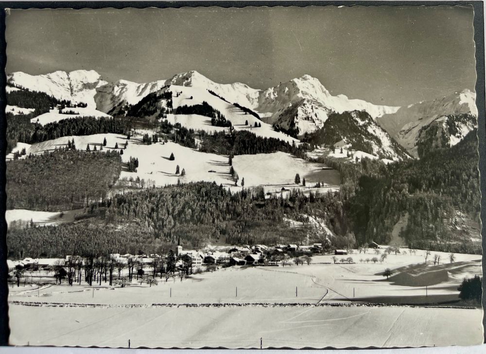 GRANDVILLARS GRUYÈRES Carte ancienne en hivers Kaufen auf Ricardo