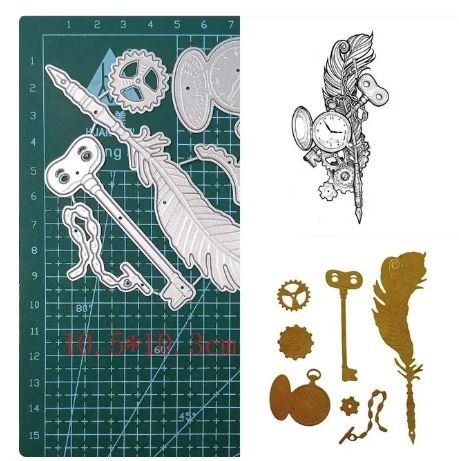 Sciablone: Neues  Stanzschablonen-Set Steampunk – Nuovo e nell'imballaggio originale da Effretikon venduto da wenuss