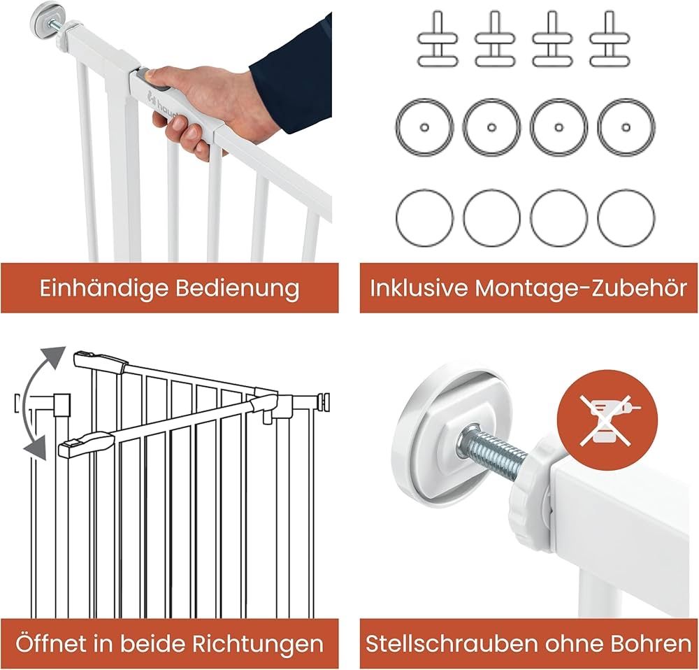 Sicherheit: 3 White Safety Gate, 96-101cm - Hauck – Gebraucht aus Zürich von O.Bond 1