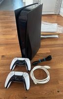 PS 5 schwarz mit Laufwerk, 2 Spiele, 2 Controller