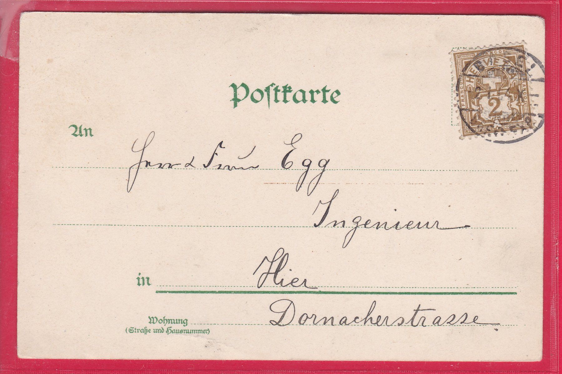 Cartoline postali: PROSIT NEUJAHR, 2.1.1904 – Usato da Oberrieden venduto da Gebirgsstelze 1