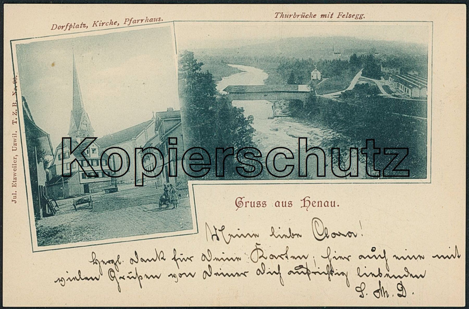 Cartoline postali: SG Henau – Usato da Schindellegi venduto da stationary