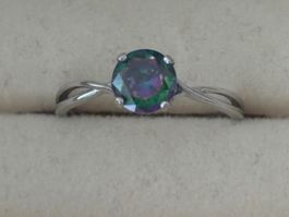 Luxus Elegante Solitär gr: 19:9 Ring Zirkonia Farbe: Silver