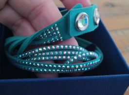 Swarovski Armband türkis mit Glitzer