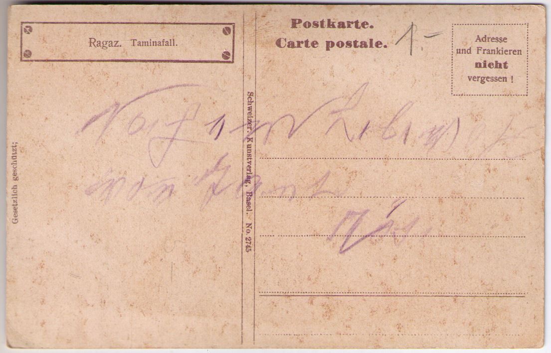 Cartoline postali: Bad Ragaz - Tamina Fall – Usato da Binningen venduto da Mountainrider 1
