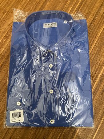 Neues Tomassini Hemd, Gr. 44, blau