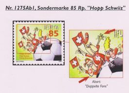 2008 Abart BAb "Doppelte Fans" Passenverschiebung Postfrisch