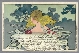 1900, GAUVY L., SEHR SCHÖNE JUGENDSTIL-AK