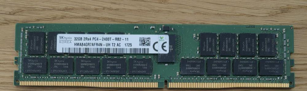 Barrette RAM SK Hynix 16 Go DDR4 ECC UDIMM 288 Broches - Fréquences 2133 à 3200 MHz - Occasion Testée