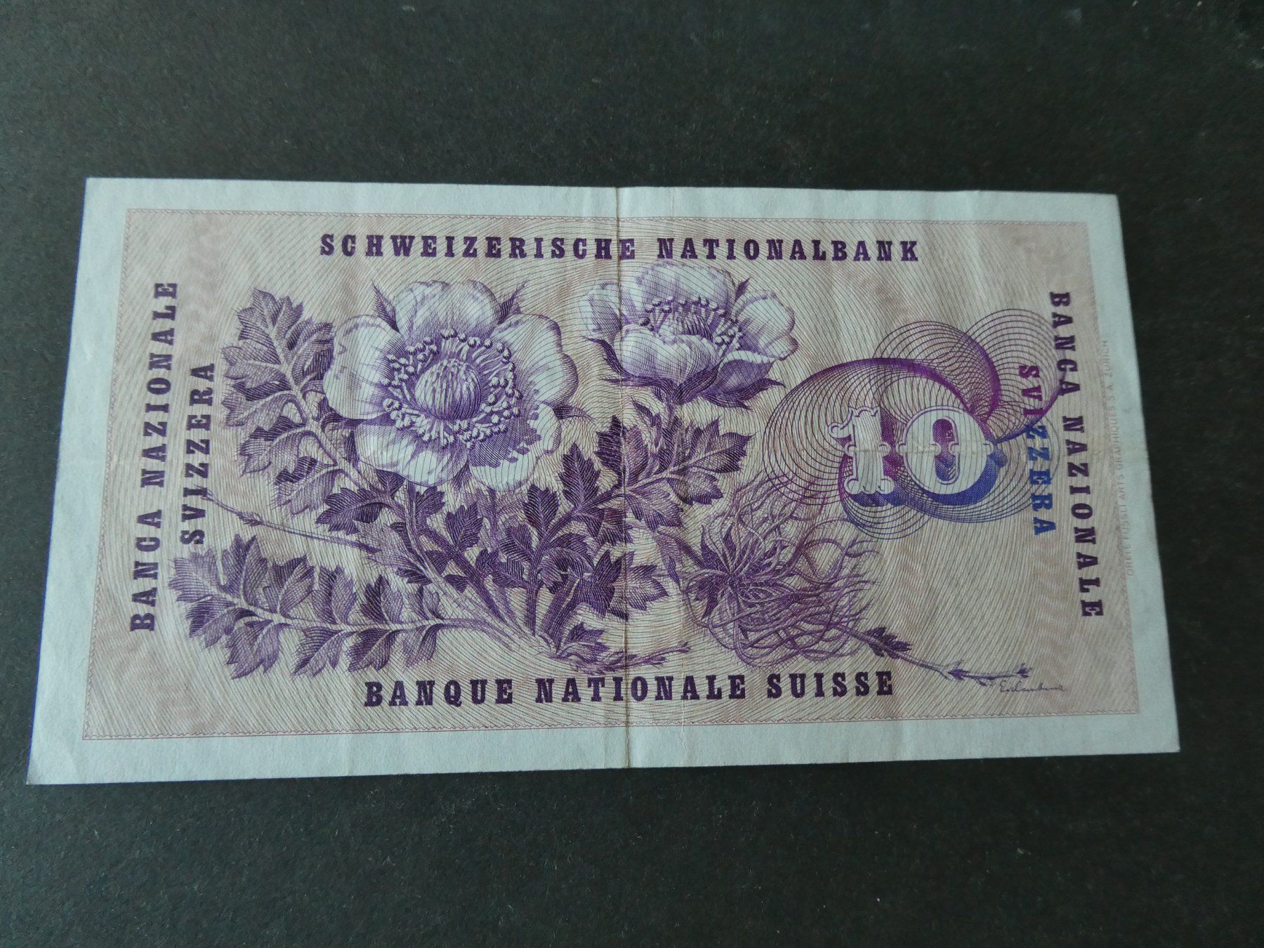 Billets de banque: Schweiz 1968, 10 Franken – D'occasion à Hinterforst par Rohusri 1