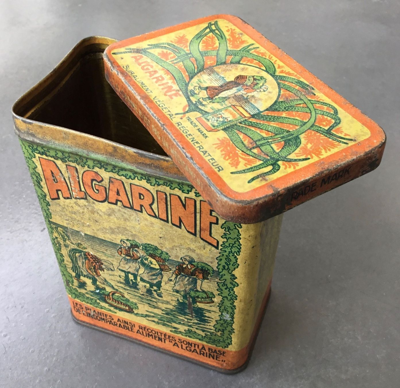 Barattoli: Blechdose Algarine, antik – Usato da Eggersriet venduto da Wiese61
