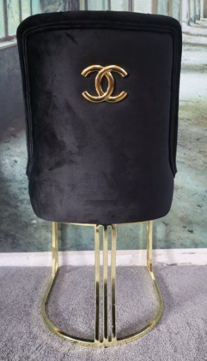 Sedie: 6-er SET Schwarzer Samt Stuhl mit goldenem Gestell – Nuovo e nell'imballaggio originale da Recherswil venduto da Moebel_Outlet 2