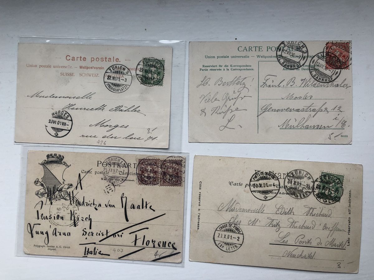 Cartoline postali: 6 antike Ansichtskarten STADT ZÜRICH – Usato da Lufingen venduto da Rac0 1