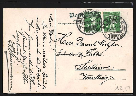 Cartoline postali: St. Gallen, Teilansicht mit Kirche, Spit – Usato da Berlin venduto da bartko-reher 1