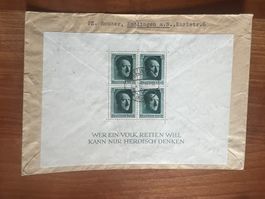 Dt. Reich 1937 Hitler-Block Nr. 11 auf Brief   (V989)