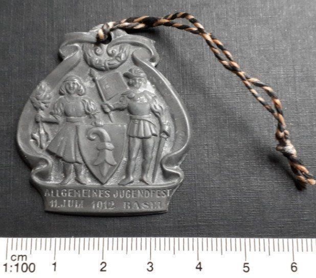 Medaillen: Medaille Jugendfest 11. Juli 1912 Basel – Gebraucht aus Allmendingen b. BE von MMC-MuMeCo 2