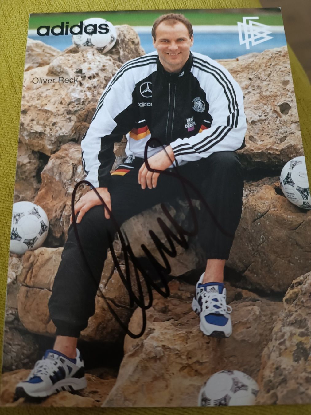 Autografi: Oliver Reck -  90er Jahre - handsignierte Autogrammkarte – Usato da Menziken venduto da Artographs
