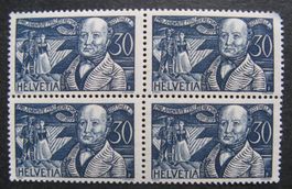 PJ 1930 30 Rappen Viererblock ungebraucht