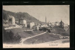 St. Moritz Dorf, Blick auf die Villen am