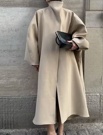 Mantel beige oversized Y2K fashion Zara H&M Massimo cos